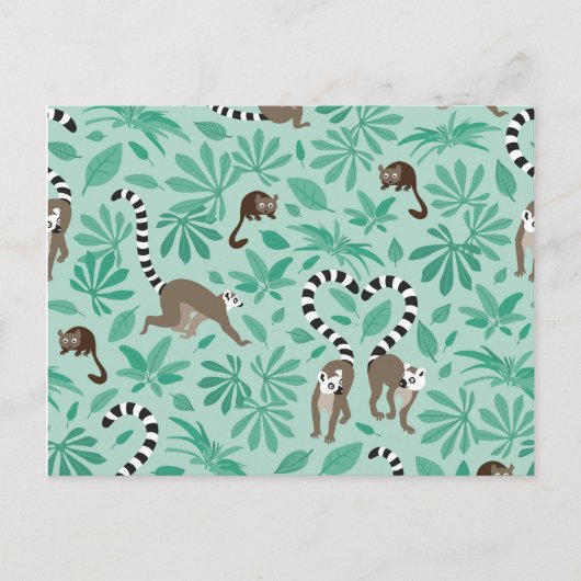 Lemur love mint leaves briefkaart (Voorkant)