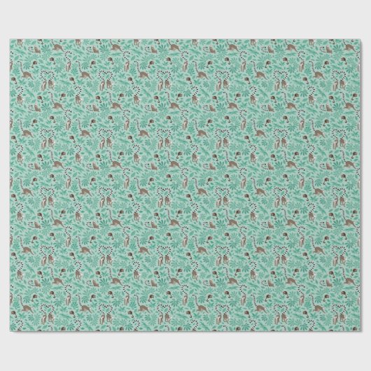 Lemur love mint leaves cadeaupapier (Vlak)