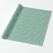 Lemur love mint leaves cadeaupapier (Uitgerold)