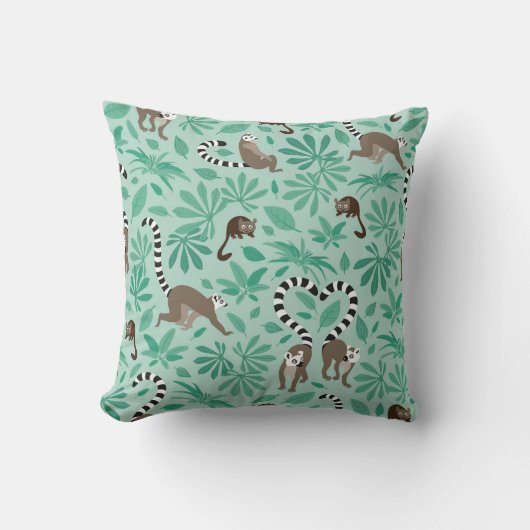 Lemur love mint leaves kussen (Voorkant)