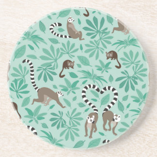 Lemur love mint leaves zandsteen onderzetter
