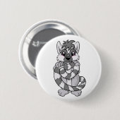 Lemur Love. Ronde Button 5,7 Cm (Voorkant /achterkant)