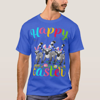 Lemur Lover Funny Easter Bunny Lemur Happy Eas T-shirt