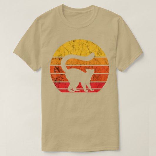 Lemur Lover Retro  Sunset Lemur Monkey T-shirt (Design voorkant)