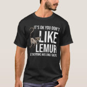 Lemur Madagascar Gift Funny Monkey Animal Tail T-shirt (Voorkant)