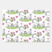Lemur met Tulips Romantic Love Funny French Pun Inpakpapier Vel (Voorkant)