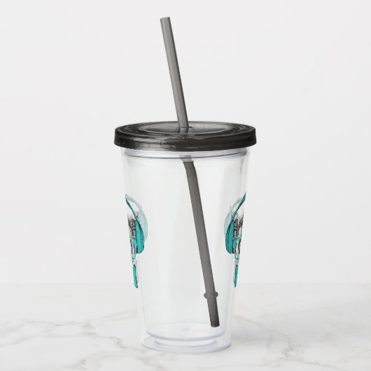 Lemur | Muziekoverloop Acryl Drinkbeker (Links)