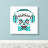 Lemur | Muziekoverloop Canvas Afdruk (Insitu (Houten vloer))