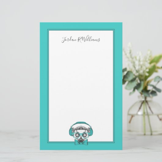 Lemur | Muziekoverloop | Jouw namen toevoegen Briefpapier (Staand voorkant)