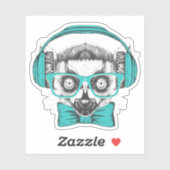 Lemur | Muziekoverloop Sticker (Vel)