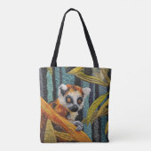 Lemur Oerwoud Dierenvriend Tote Bag (Achterkant)