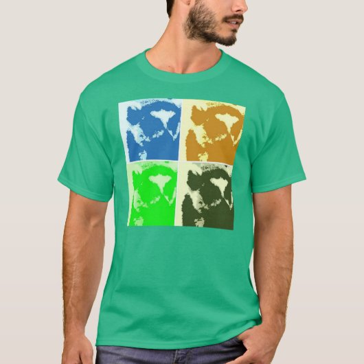 Lemur Pop Art T-shirt (Voorkant)