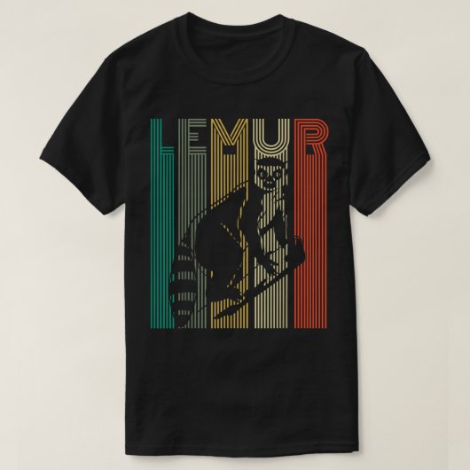 Lemur Retro Lemur Vrouwen Mannen Kinderen T-shirt (Design voorkant)