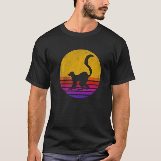 Lemur Retro Vintage Lemur Coole Lemur T-shirt (Voorkant)