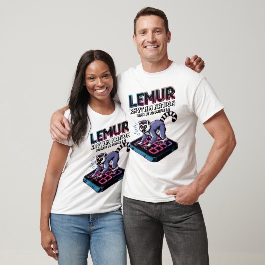 Lemur Rhythm Nation Pixel Dance Party T-shirt (Unisex)