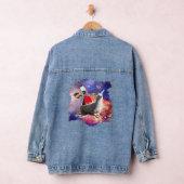 Lemur Riding Llama Eenhoorn Eten Taart Denim Jacket (Hangar)