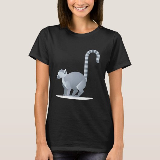 Lemur   Ring Tailed Cute Primate T-shirt (Voorkant)