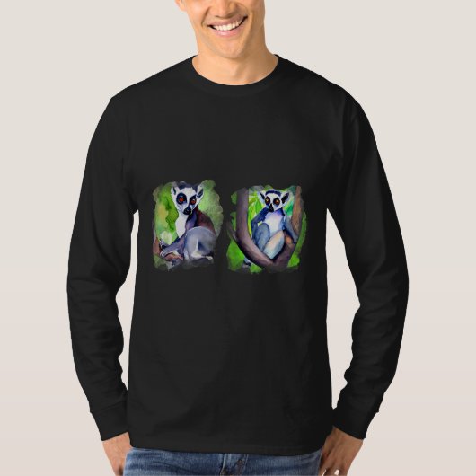 Lemur Ring Tailed Cute Primate T-shirt (Voorkant)