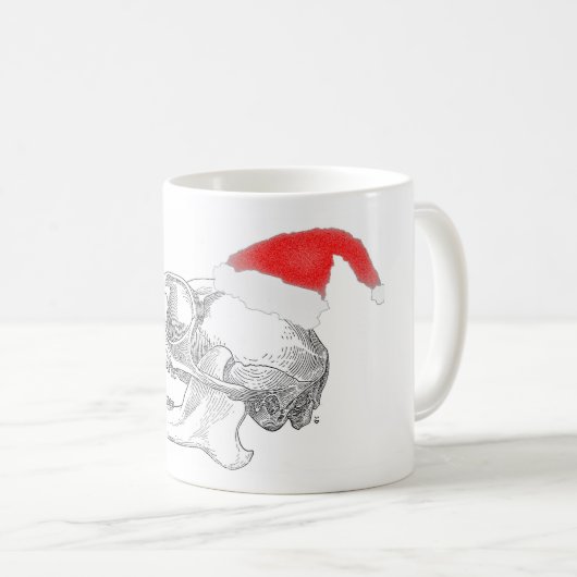 Lemur Skull Christmas Coffee Mok (Voorkant rechts)