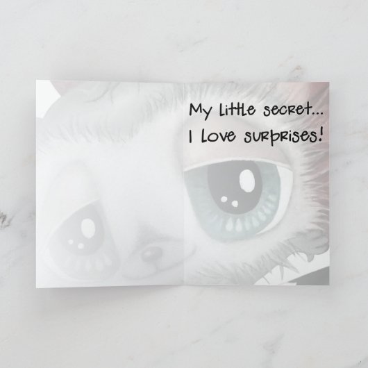 Lemur Surprise Confession — A Sweet Secret Kaart (Binnen)