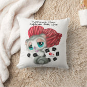 Lemur Surprise Love - Cozy Whisper Hand-Art Kussen (Deken)