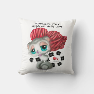 Lemur Surprise Love - Cozy Whisper Hand-Art Kussen