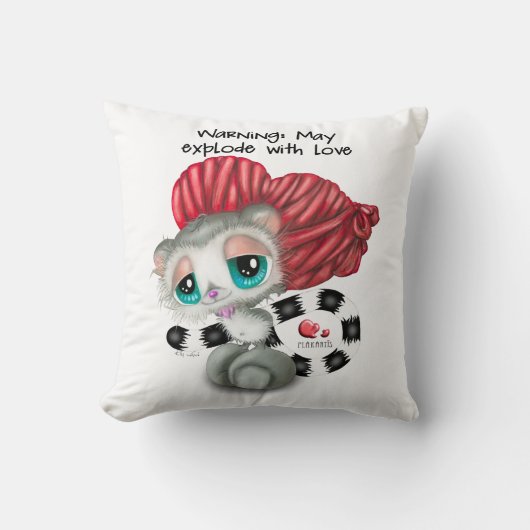 Lemur Surprise Love - Cozy Whisper Hand-Art Kussen (Voorkant)