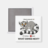 Lemur Tail Color Pattern Magneet (Voorkant / Achterkant)
