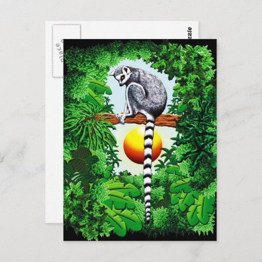 Lemur van Madagaskar Briefkaart (Voorkant / Achterkant)