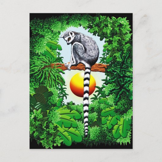 Lemur van Madagaskar Briefkaart (Voorkant)
