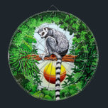 Lemur van Madagaskar Dartbord<br><div class="desc">Lemur van Madagaskar in het Oerwoud - Oorspronkelijke handtekening . Lemurs zijn primaten endemisch voor het eiland Madagaskar. Het woord citroen komt voort uit het woord citroenen (geesten of geesten) uit de Romeinse mythologie. Vector Illustratie Copyright BluedarkArt.</div>