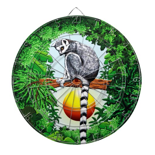 Lemur van Madagaskar Dartbord (Voorkant)