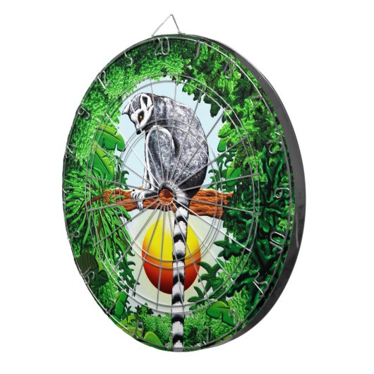 Lemur van Madagaskar Dartbord (Voorkant Rechts)