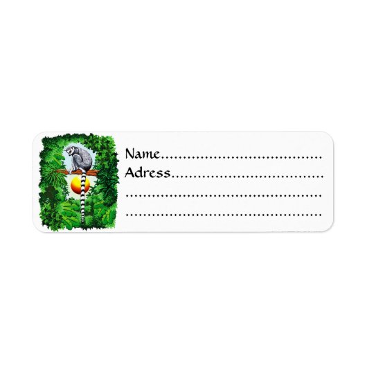 Lemur van Madagaskar Etiket (Voorkant)