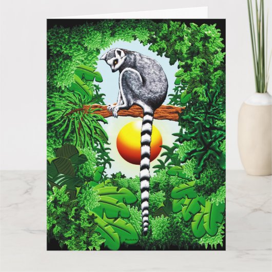 Lemur van Madagaskar Kaart (Voorkant)
