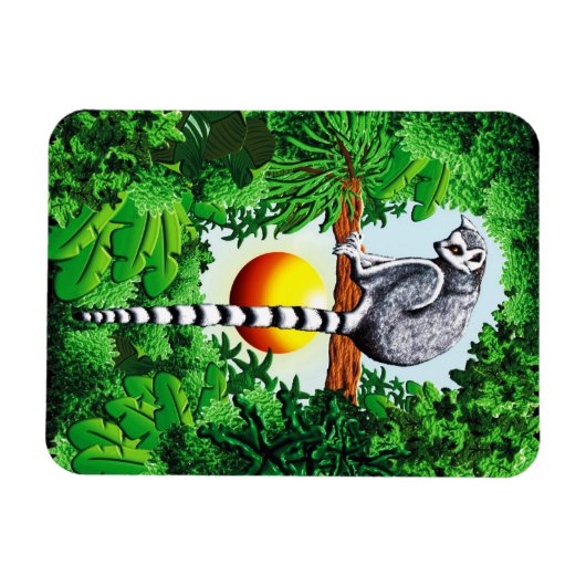 Lemur van Madagaskar Magneet (Horizontaal)