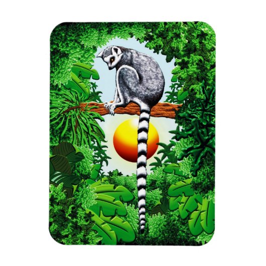 Lemur van Madagaskar Magneet (Verticaal)