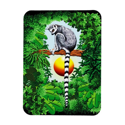 Lemur van Madagaskar Magneet (Verticaal)