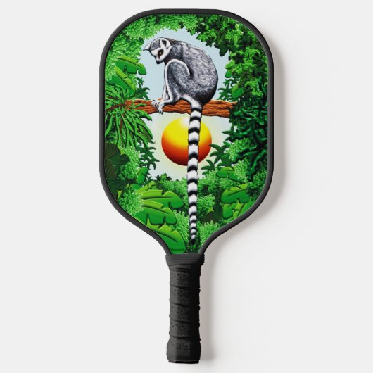 Lemur van Madagaskar Pickleball Paddle (Achterkant)