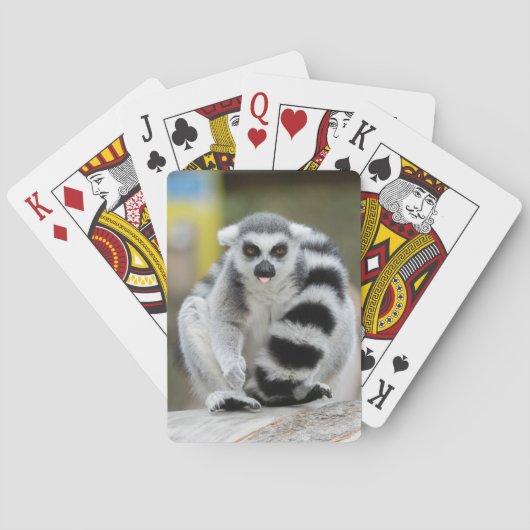 Lemur vol persoonlijkheid pokerkaarten (Achterkant)