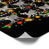 Lemur Xmas Tree Gift Santa Hat Lemur Christmas  Poster (Hoek)