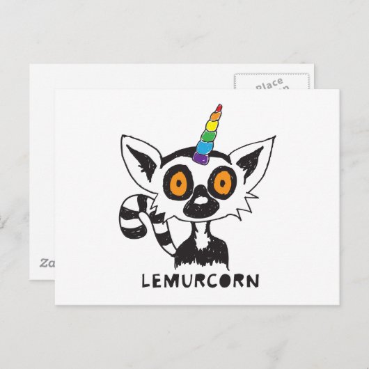 LemurCorn Briefkaart (Voorkant / Achterkant)