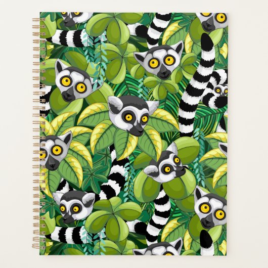 Lemuren van Madagaskar in Exotische Jungle Planner (Voorkant)