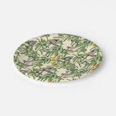 lemurs and branches mango seamless pattern   papieren bordje (Gekanteld)