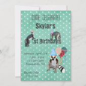 Lemurs Birthday Star Invitation Kaart (Voorkant)