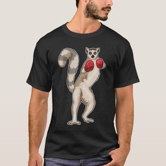 Lemurs Bokser Bokshandschoenen Boksen T-shirt (Voorkant)
