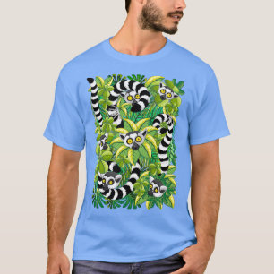 Lemurs in het regenwoud van Madagaskar T-shirt