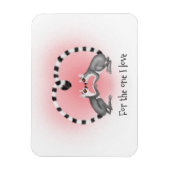 Lemurs in liefde schattig Valentijns magneet (Verticaal)