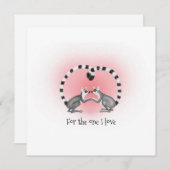 Lemurs in liefde schattig Valentijns's platte vier (Voorkant / Achterkant)