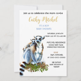 Lemurs is een jongen Baby shower Kaart